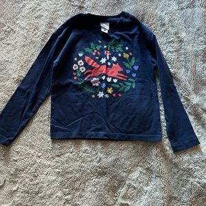 Hanna Andersson Blue long sleeve print t shirt